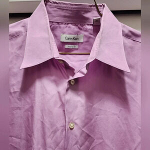 Calvin Klein Dress Shirt Men's XL 17.5 34/35 Long Sleeve Button Down Pink